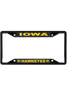Iowa Hawkeyes Color Metal License Plate Frame - Black