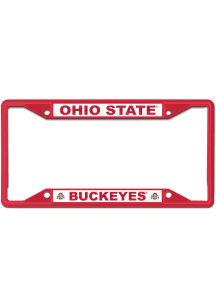 Ohio State Buckeyes Color Metal License Plate Frame - Red