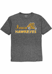 Blue 84 Iowa Hawkeyes Black Vault Script Design Short Sleeve Fashion T Shirt
