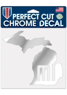 Michigan 6 X 6 Auto Decal - White