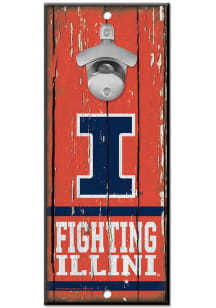 Illinois Fighting Illini 5x11 Sign - Orange