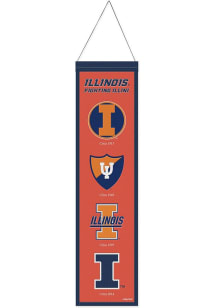 Illinois Fighting Illini 8x32 Evolution Banner - Orange