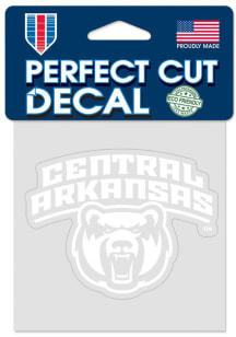 Central Arkansas Bears 4x4 White Auto Decal - White