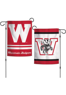 Wisconsin Badgers Vintage 2 Sided Garden Flag - Red