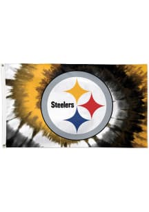 Pittsburgh Steelers Tie Dye Silk Screen Grommet Flag -
