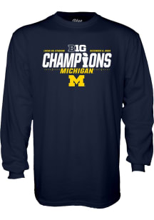 Blue 84 Michigan Wolverines Blue 2023 Locker Room Big Ten Conference Champions Long Sleeve T Shirt