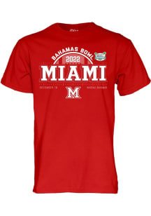 Blue 84 Miami RedHawks Red Bahamas Bowl Bound Short Sleeve T Shirt