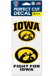 Iowa Hawkeyes 2pk Slogan Auto Decal - Black