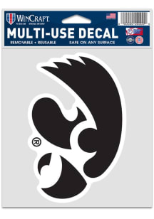 Iowa Hawkeyes 3.75x5 Logo Auto Decal - Black