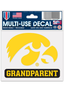 Iowa Hawkeyes 3x4 Grandparent Auto Decal - Black