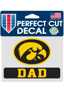 Iowa Hawkeyes 4.5x5.75 Dad Auto Decal - Black