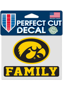 Iowa Hawkeyes 4.5x5.75 Family Auto Decal - Black