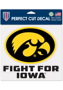 Iowa Hawkeyes 8x8 Slogan Auto Decal - Black