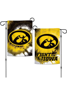Iowa Hawkeyes Tie Dye Garden Flag - Black