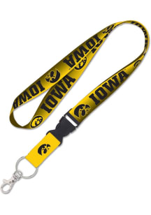 Iowa Hawkeyes Faded Lanyard - Black