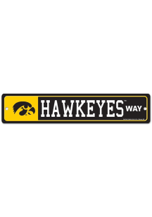 Iowa Hawkeyes 3.75x19 Street Zone Sign - Black