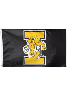 Iowa Hawkeyes Basketball Silk Screen Grommet Flag - Black