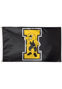 Iowa Hawkeyes Wrestling 3x5 Silk Screen Grommet Flag - Black
