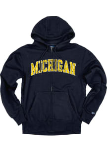 Blue 84 Michigan Wolverines Mens Blue Flat Team Name Long Sleeve Full Zip Jacket