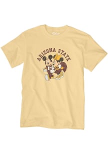 Blue 84 Arizona State Sun Devils Yellow DIS College Fever Design Short Sleeve Fashion T Shirt