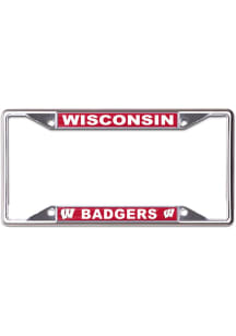 Wisconsin Badgers Metal License Plate Frame - Red