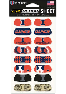 Illinois Fighting Illini 8pk Eye Black Tattoo