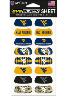West Virginia Mountaineers 8pk Eye Black Tattoo
