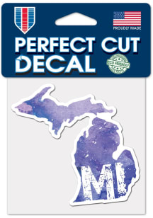Michigan State Shape Auto Decal - Blue