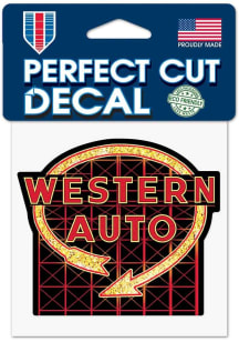 Kansas City City Icons Auto Decal - Brown