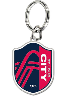 St Louis City SC Logo Keychain - Navy Blue