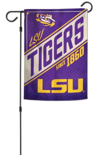 LSU Tigers 2 Sided Retro Garden Flag - Purple