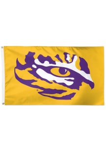 LSU Tigers Yellow 3x5 Silk Screen Grommet Flag - Yellow