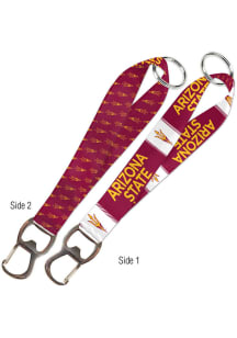Arizona State Sun Devils Bottle Opener Keystrap Keychain - Maroon