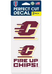 Central Michigan Chippewas 2pk Slogan Auto Decal - Maroon