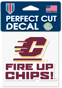 Central Michigan Chippewas 4x4 Slogan Auto Decal - Maroon