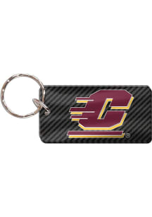Central Michigan Chippewas Carbon Keychain - Maroon