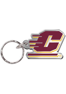 Central Michigan Chippewas Freeform Keychain - Grey
