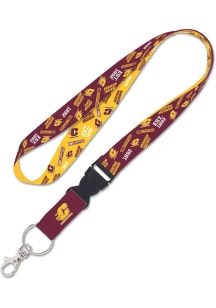 Central Michigan Chippewas Scatterprint Lanyard - Maroon