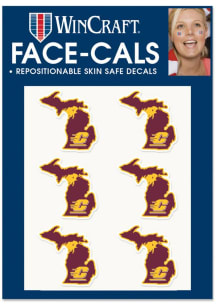Central Michigan Chippewas 6pk State Shape Tattoo