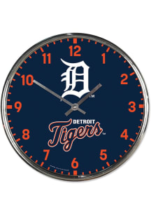 Detroit Tigers Chrome Wall Clock