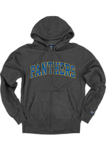 Blue 84 Pitt Panthers Mens Charcoal Flat Team Name Long Sleeve Full Zip Jacket