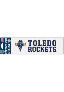 Toledo Rockets 3x10 Perfect Cut Auto Decal - Yellow