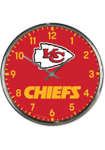 Kansas City Chiefs Chrome Wall Clock