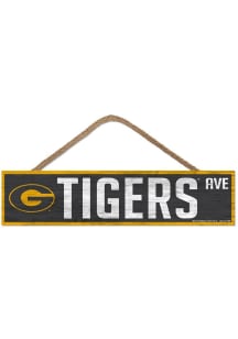 Grambling State Tigers 4x17 inch Wood Ave Sign - Black