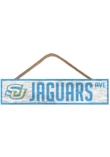Southern University Jaguars 4x17 inch Wood Ave Sign - Blue