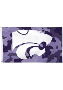K-State Wildcats 3x5 Deluxe Camo Silk Screen Grommet Flag - Lavender