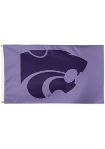 K-State Wildcats 3x5 Deluxe Design Silk Screen Grommet Flag - Lavender