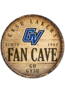 Grand Valley State Lakers 14 Round Wood Sign - Blue