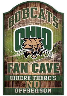 Ohio Bobcats 11x17 Wood Sign - Green