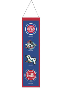 Detroit Pistons 8x32 Evolution Banner - Red